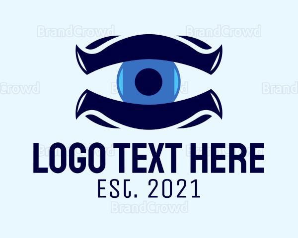 Blue Monster Eye Logo