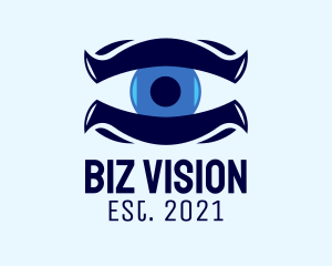 Blue Monster Eye  logo design