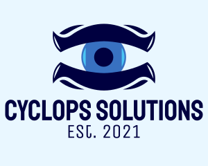 Blue Monster Eye  logo design