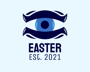 Ophthalmologist - Blue Monster Eye logo design