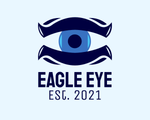 Blue Monster Eye  logo design