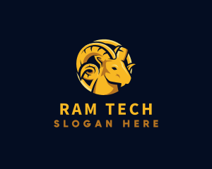 Ram Goat Horn logo design