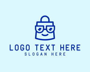 Shop - Nerd Shopping Bag logo design