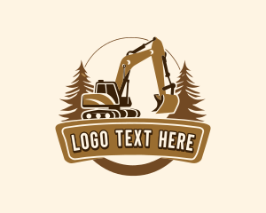 Industrial - Excavator Construction Backhoe logo design