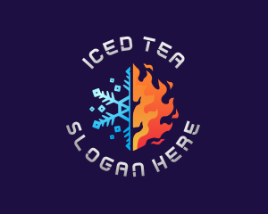 Fire Ice Temperature logo design