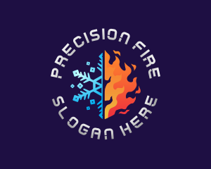 Fire Ice Temperature logo design