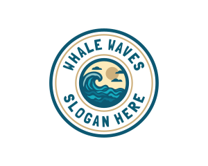 Beach Wave Surfing logo design