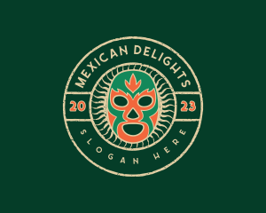 Mexico - Luchador Cultural Mask logo design