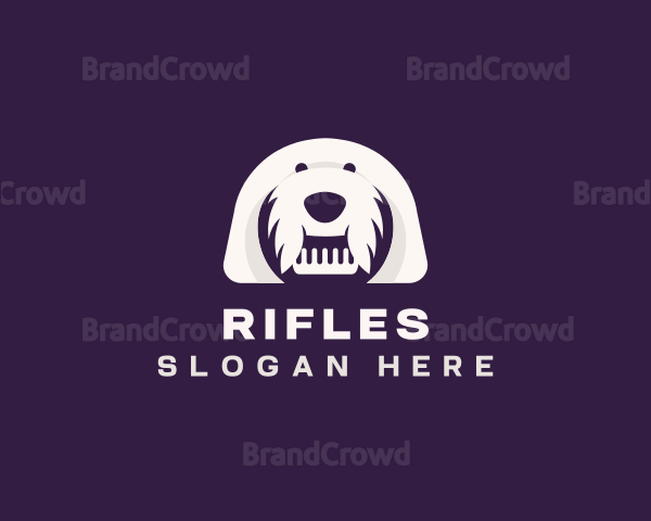 Dog Grooming Comb Logo