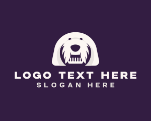 Canine - Dog Grooming Comb logo design