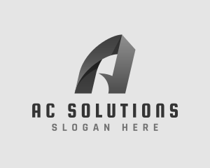 Origami Startup Letter A logo design