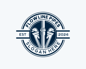 Plumbing Pipe Wrench logo design