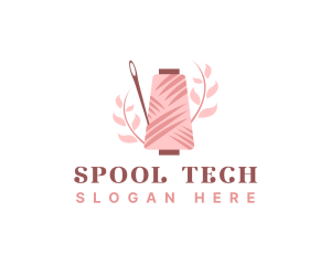 Spool - Sewing Needle Plant logo design