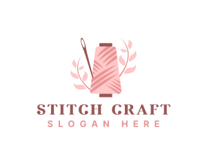 Sew - Sewing Needle Plant logo design