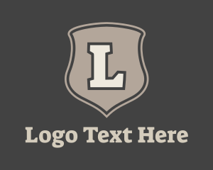 Masonry - Gray Steel Shield Lettermark logo design