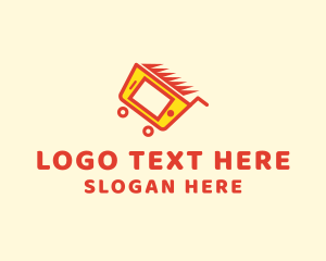 Shopping - Express Mobile Cart logo design