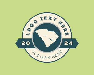 Tour Activities - South Carolina Country Map logo design