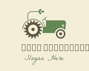 Plower - Agriculture Plant Tractor logo design