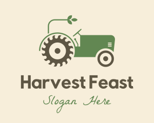 Agriculture Plant Tractor logo design