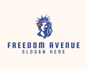 Liberty - Liberty Statue Flower logo design