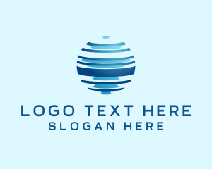 Internet - 3D Globe Spere logo design