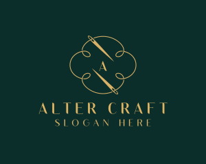 Knitter Weaver Thread logo design