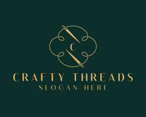 Knitter Weaver Thread logo design