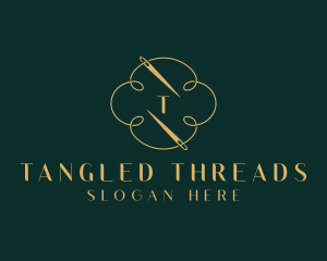 Knitter Weaver Thread logo design