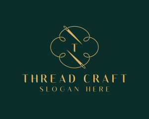 Knitter Weaver Thread logo design