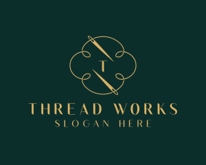 Knitter Weaver Thread logo design