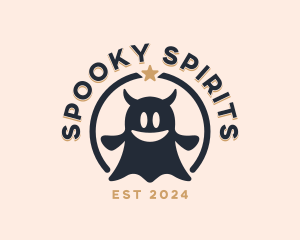 Halloween Ghost Haunted logo design