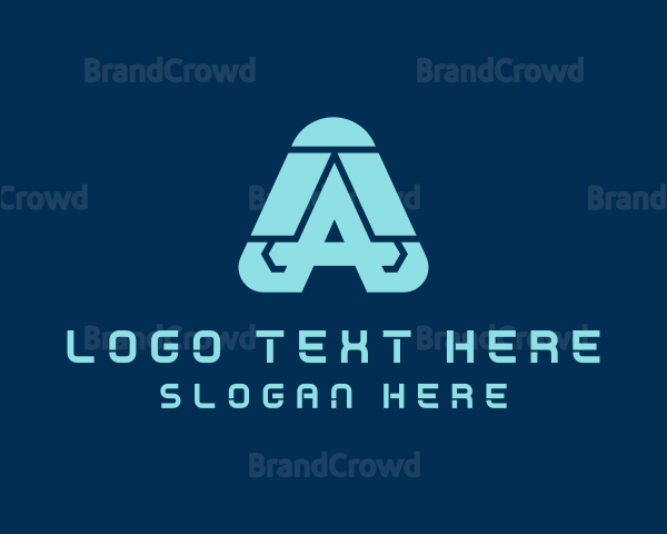 Digital Software Letter A Logo