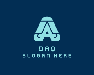 Digital Software Letter A Logo