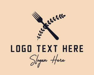 Vegan Restaurant Business logo design