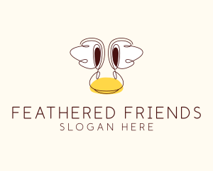 Childish Duck Head  logo design