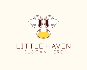 Little - Childish Duck Head logo design