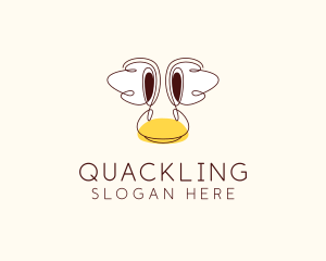 Childish Duck Head  logo design