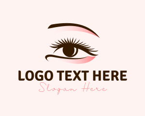 Eyelash - Beautiful Eye Makeup Lashes logo design