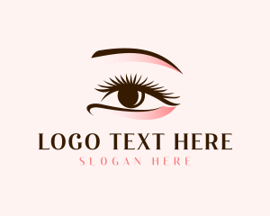 Lashes - Beautiful Eye Makeup Lashes logo design