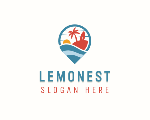 Tropical Summer Destination Logo