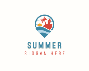 Tropical Summer Destination logo design