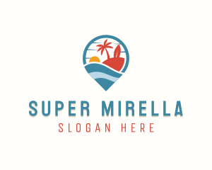 Tour Guide - Tropical Summer Destination logo design