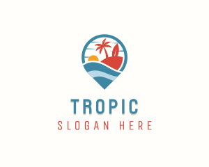 Tropical Summer Destination logo design