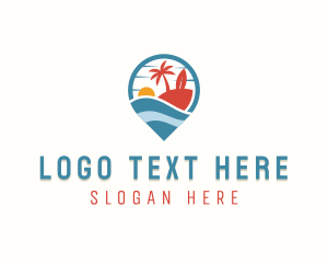 Tropical Summer Destination Logo