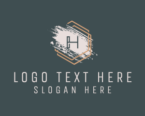 Paint - Luxury Brushstroke Letter H logo design