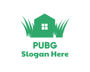 House Grass Lawn Logo