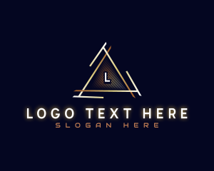 Minimal - Luxury Triangle Bank logo design