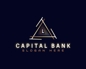 Bank - Luxury Triangle Bank logo design