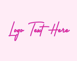 Script - Pink Fashion Signature Text logo design