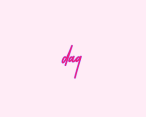 Pink Fashion Signature Text Logo